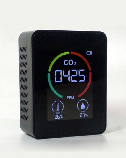 Ulisem Détecteurs de CO2 pour la qualité de l'air Détecteur de dioxyde de  Carbone avec capteur NDIR, Plage de Mesure de 400 à 5000 ppm, température  et humidité, Batterie Rechargeable.
